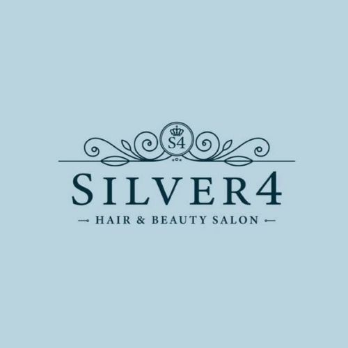 Silver 4 hair Salon and beauty salon logo