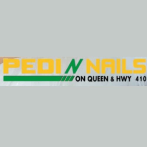 Pedi N Nails on Queen logo