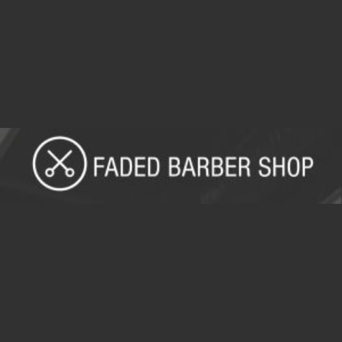 Faded barbershop logo